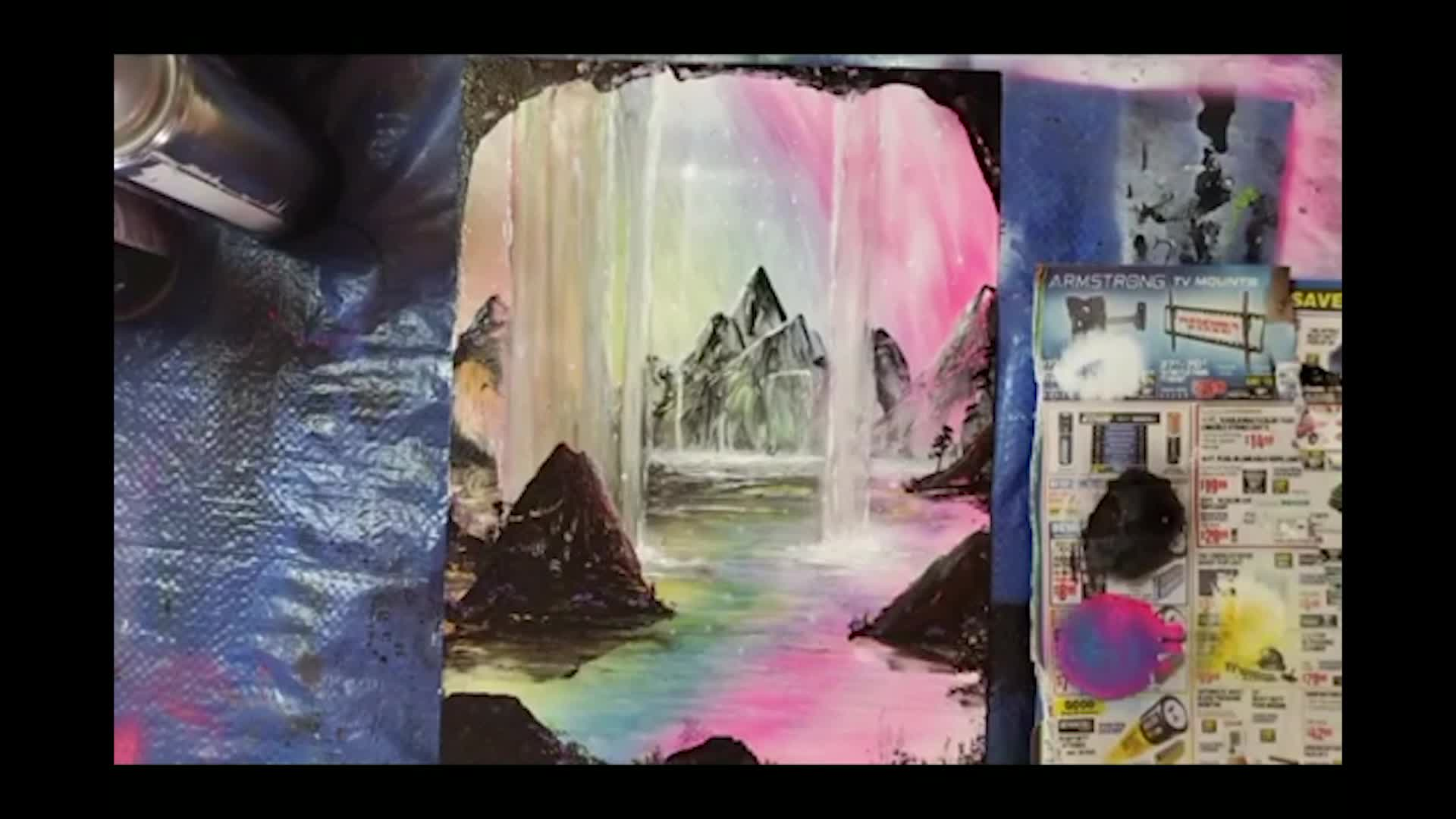 Spraycasso Tutorial - Rainbow Falls