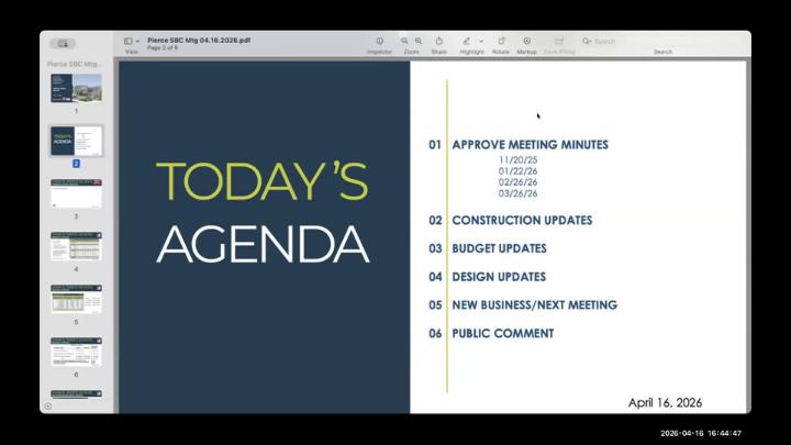 Thumbnail image for Pierce School Building Committee - Pierce School Building Committee Meeting - April 16, 2026